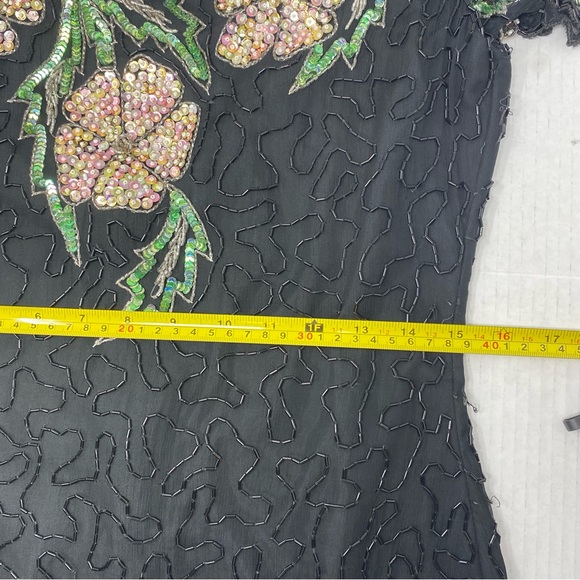 Vintage Scala Beaded Floral Dress 6 - Picture 9 of 11